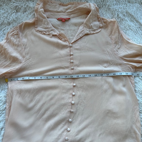 NWOT MODCLOTH Thoroughly Ladylike Button-Up Top in Peach Size XL Extra Large - Picture 10 of 12